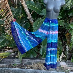Sacred threads wide leg, tie-dye pants